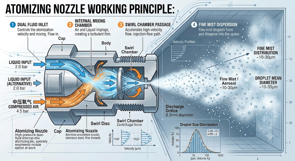 Misting Nozzle Working Principle Misting Nozzle Working Principle
