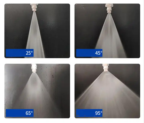 Atomization effects of different nozzles：Flat Fan nozzle