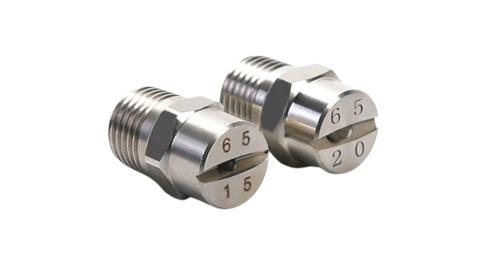 What is a flat fan spray nozzle?